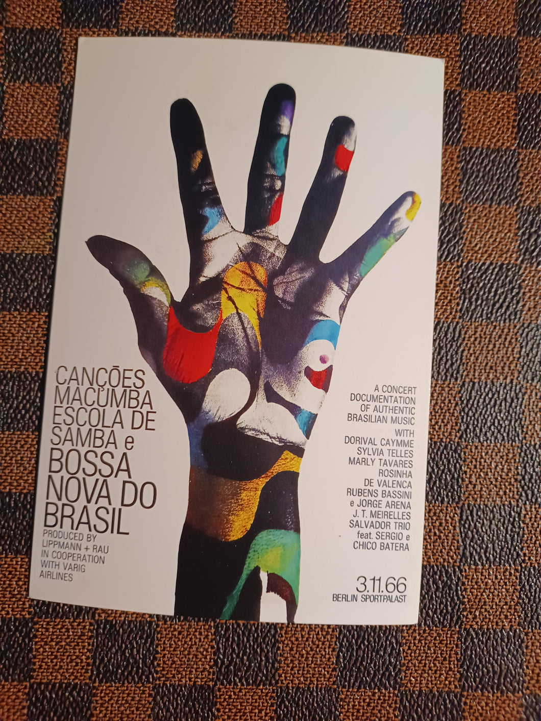 BOSSA NOVA DO BRASIL FESTIVAL 1966 German concert poster GUNTHER KIESER mini poster 4x6