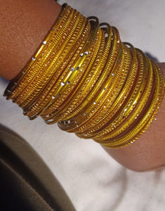 Set of 40 Light Boho Bangles