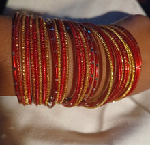 Load image into Gallery viewer, Set of 40 Light Boho Bangles

