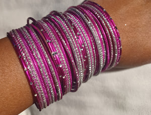 Set of 40 Light Boho Bangles