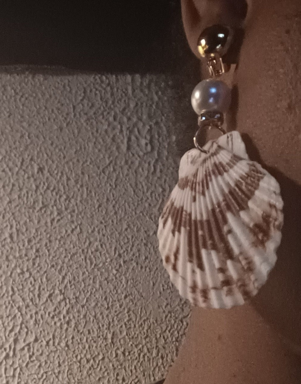 Handmade Shell Clip On Earrings