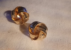 Chunky Knot Stud Clip On Earrings
