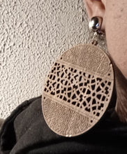 Load image into Gallery viewer, Boho laser cut geometric design Clip on earrings

