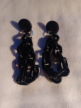 Load image into Gallery viewer, Black Acrylic Chain Earrings
