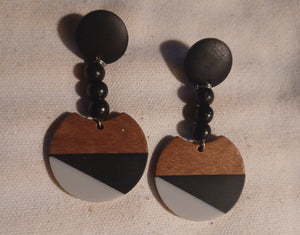 Handmade boho dangle clip on earrings
