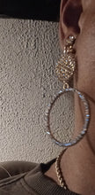 Load image into Gallery viewer, Handmade rhinestone clip in hoops
