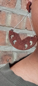 Unique Africa Chain Dangle Wooden Earrings