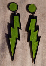 Load image into Gallery viewer, Comic con festival Pop art lighting bolt clip on earrings
