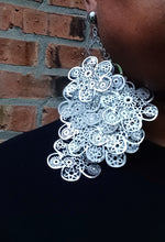 Load image into Gallery viewer, Giant Handmade daisy chandelier clip on earrings
