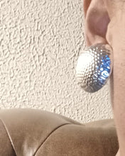 Load image into Gallery viewer, Extra large silver metal clip on studs
