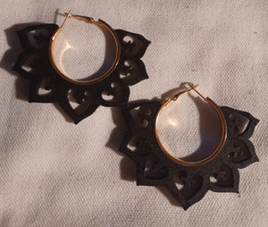 Wood and metal laser cut hoops