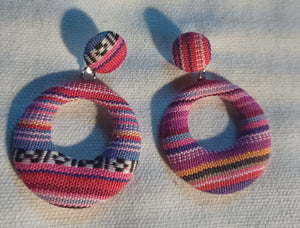 Small Cambaya Boho hoop clip on earrings