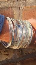 Load image into Gallery viewer, Set of 20 Chunky silver Bangles
