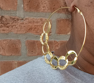 Large fulani chain design hoops