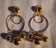 Load image into Gallery viewer, Gold small ball hoop Clip On Earrings
