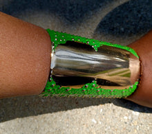 Load image into Gallery viewer, Large Abstract hammered metal Cuff bracelet
