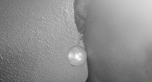 Giant Chunky  Faux Pearl dangle Earrings
