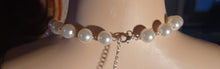 Load image into Gallery viewer, Chunky faux pearl necklace and clip on earrings set
