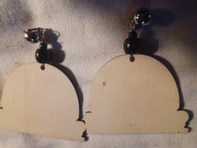 Load image into Gallery viewer, Clip on Wooden Juneteenth earrings
