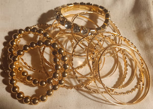 Set of 20 Chunky gold Bangles