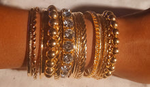 Load image into Gallery viewer, Set of 20 Chunky gold Bangles
