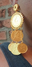 Load image into Gallery viewer, Large exotic coin charm earrings
