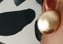 Load image into Gallery viewer, Extra Large Chunky gold Metal Half Ball Earrings
