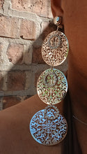 Load image into Gallery viewer, Handmade Hammered Metal Disc Clip On Earrings
