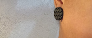 Vintage style button clip on earrings