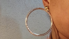 Load image into Gallery viewer, Large gold metal clip on hoops
