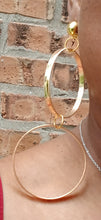 Load image into Gallery viewer, Gold metal multi hoop clip on earrings
