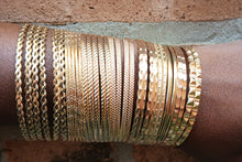 Load image into Gallery viewer, Set of 30 Chunky gold Bangles
