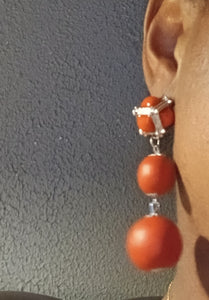 Chunky ball bead earrings