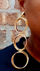 Handmade metal multi hoop clip on earrings