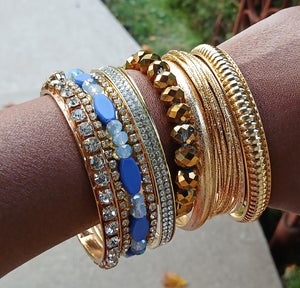 Glam boho bangles set of 7