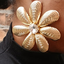 Load image into Gallery viewer, Extra large runway avant garde flower cluster earrings
