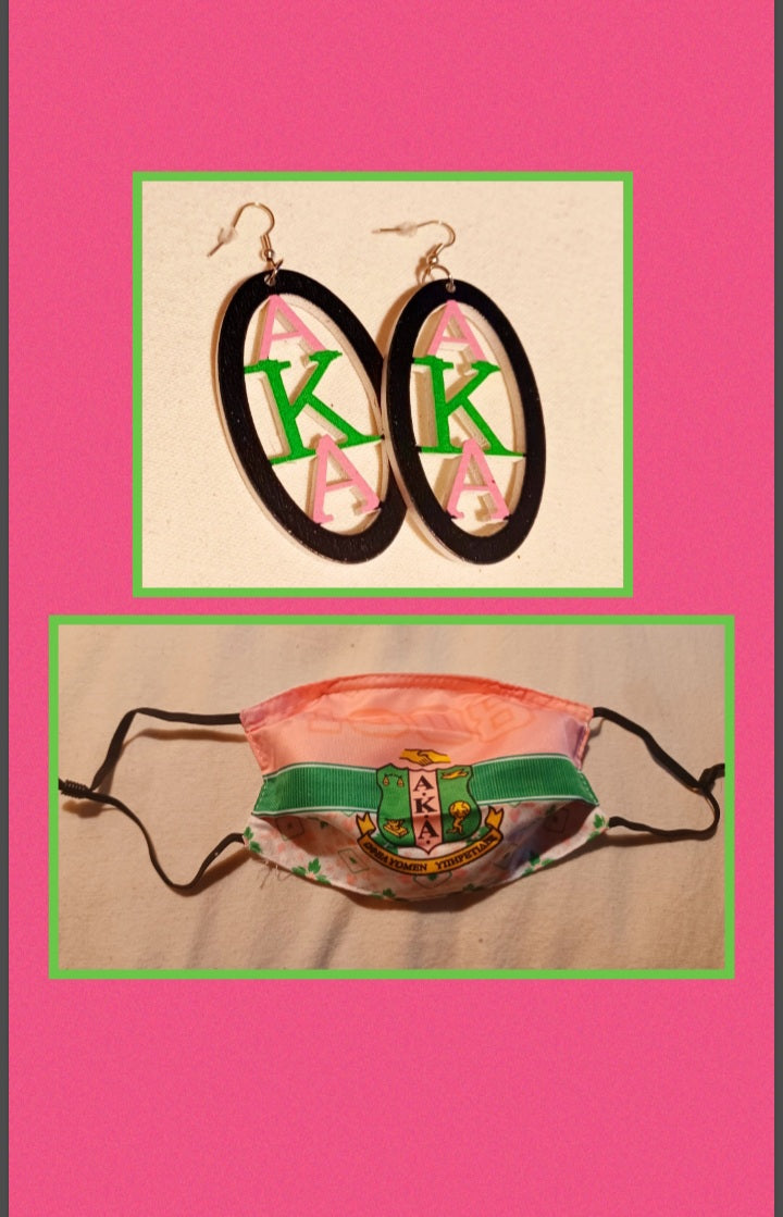 A.K.A Face Mask and earrings set Kargo Fresh