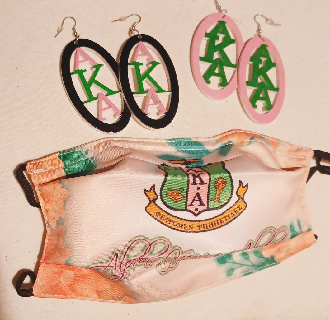 A.K.A Face Mask and earrings set Kargo Fresh