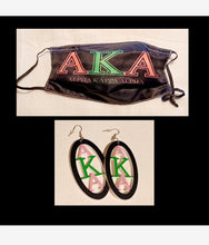 Load image into Gallery viewer, A.K.A Face Mask and earrings set Kargo Fresh
