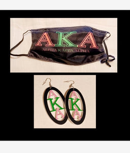 A.K.A Face Mask and earrings set Kargo Fresh