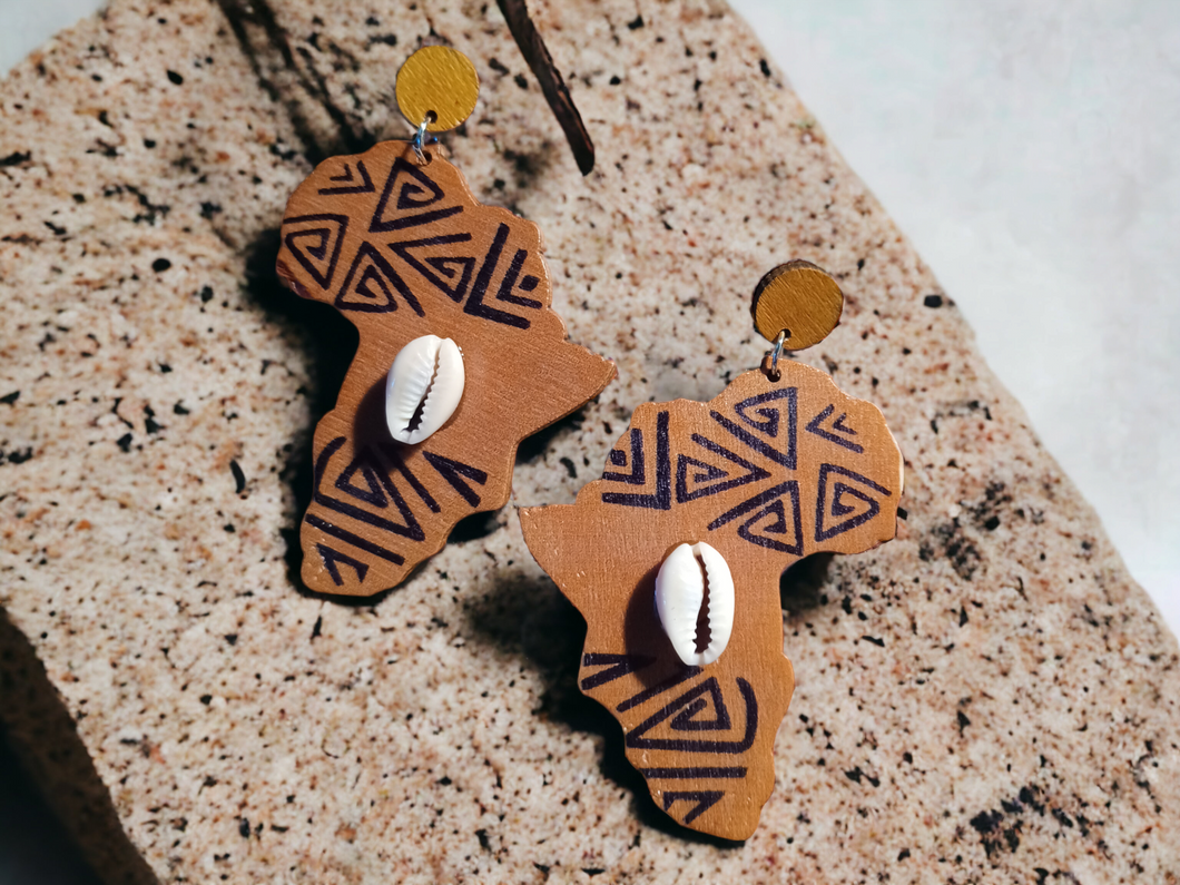 Abstract Africa Clip On earrings Kargo Fresh