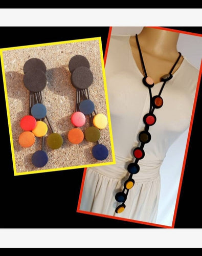 Abstract  Avant Garde Statment Necklace and earrings set Kargo Fresh