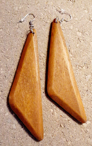 Abstract Design  Natural Wood Earrings Kargo Fresh