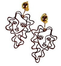 Load image into Gallery viewer, Abstract Face Design  Pop Art Clip on Earrings Kargo Fresh
