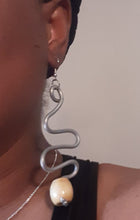 Load image into Gallery viewer, Abstract Galvanized Metal and Wood Earrings Kargo Fresh
