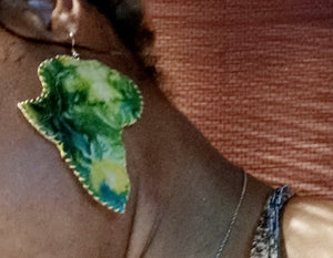 Abstract Handmade Africa  Leather Earrings Kargo Fresh