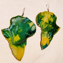 Load image into Gallery viewer, Abstract Handmade Africa  Leather Earrings Kargo Fresh
