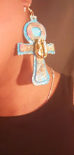Load image into Gallery viewer, Abstract Handpainted Ankh Earrings Kargo Fresh
