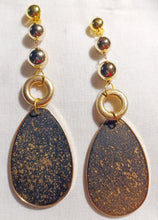 Load image into Gallery viewer, Abstract Handpainted Design Wooden Clip on Earrings Kargo Fresh
