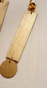 Abstract Handpainted Design Wooden Clip on Earrings Kargo Fresh